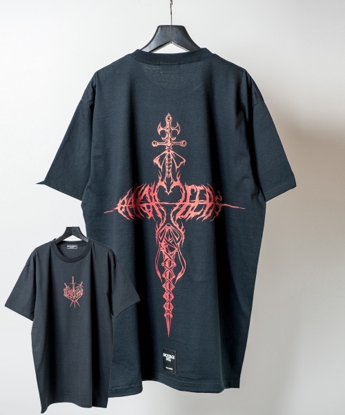 【セール】CROSS(クロス)ビッグシルエット クルーネック プリント Tシャツ（Tシャツ/カットソー）｜BACKSTAGE PASS（バックステージパス） 6,273円