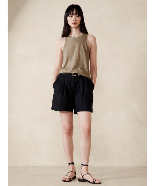 Banana Republic（バナナリパブリック）の「リネン レーサータンクトップ（タンクトップ・レディース・ベージュ/ブラック/アイボリー・XS/S/L/M）」の10枚目の写真