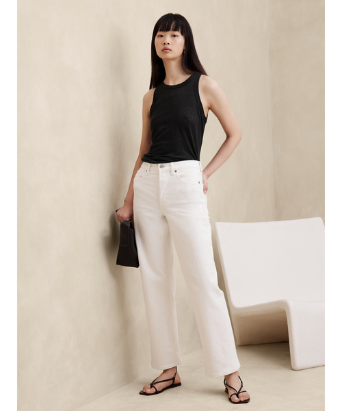 Banana Republic（バナナリパブリック）の「リネン レーサータンクトップ（タンクトップ・レディース・ベージュ/ブラック/アイボリー・XS/S/L/M）」の12枚目の写真