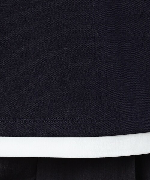 COMME CA ISM（コムサイズム）の「AQUAROBE リサイクル カノコ フェイクレイヤード バンドカラーポロシャツ（ポロシャツ・メンズ・ホワイト/ネイビー・MEDIUM/LARGE）」の14枚目の写真