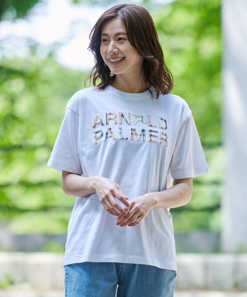 Arnold Palmer（アーノルドパーマー）の「AP エンボス シェア ロゴ Tシャツ（Tシャツ/カットソー・レディース・ホワイト/サックスブルー/ブラック・XS/M/LL/L/S）」の21枚目の写真