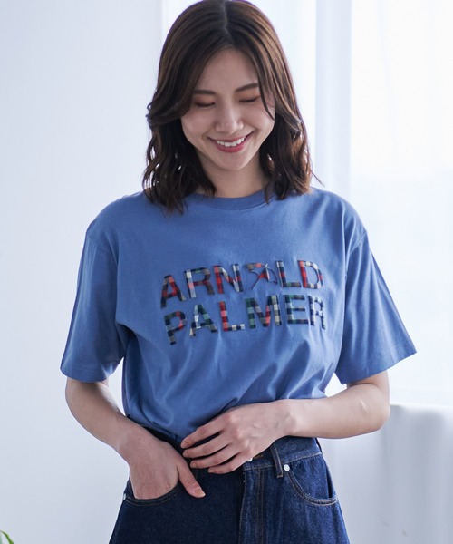 Arnold Palmer（アーノルドパーマー）の「AP エンボス シェア ロゴ Tシャツ（Tシャツ/カットソー・レディース・ホワイト/サックスブルー/ブラック・XS/M/LL/L/S）」の7枚目の写真