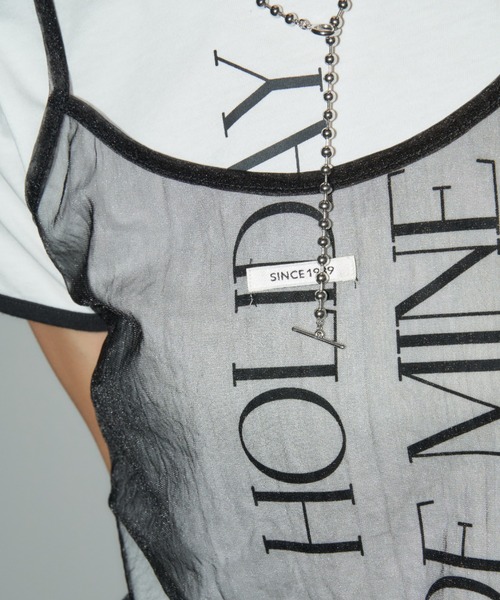 Auntie Rosa Holiday（アンティローザホリデー）の「シアーキャミソール（キャミソール・レディース・ブラック/オフホワイト・FREE）」の14枚目の写真