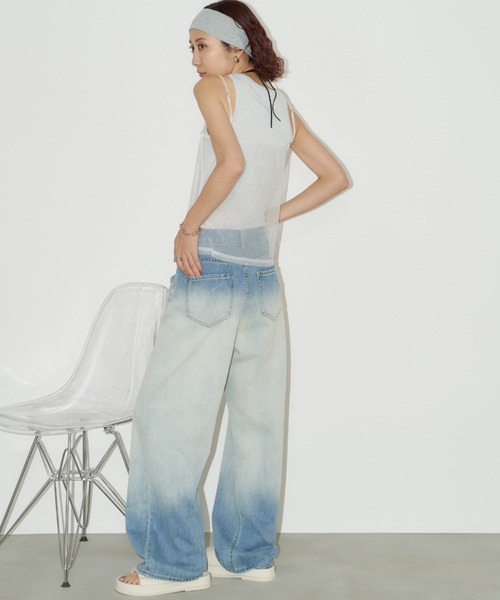 Auntie Rosa Holiday（アンティローザホリデー）の「シアーキャミソール（キャミソール・レディース・ブラック/オフホワイト・FREE）」の22枚目の写真