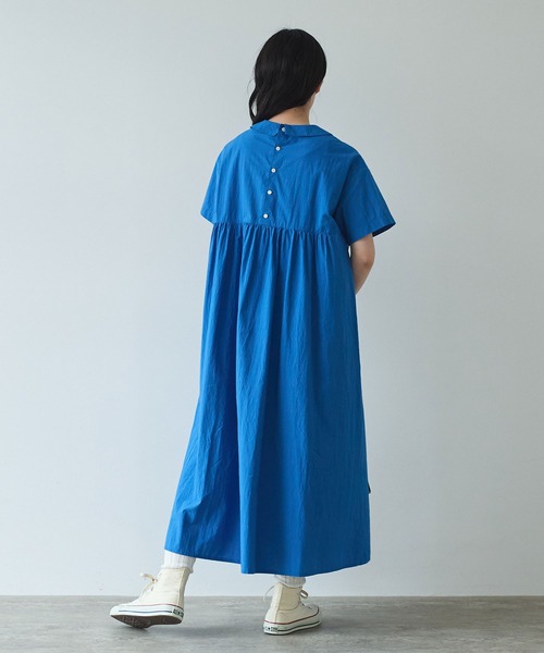専用　新品　bulle de savonビュルデサボン半袖ワンピース　裾バルーン bulle de savon（ビュルデサボン）の「80/タイプライター