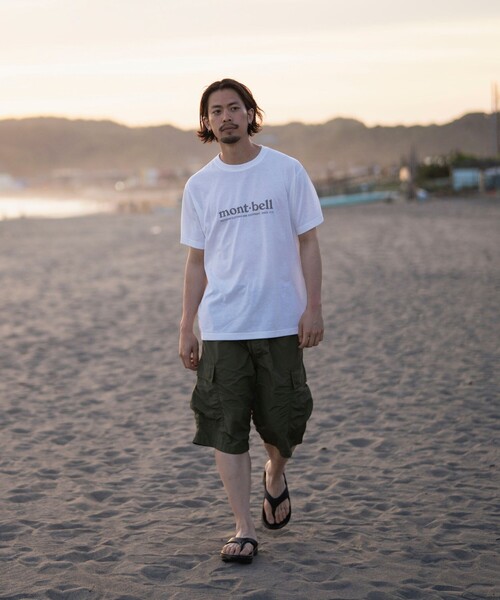 mont-bell（モンベル）の「mont-bell × B:MING by BEAMS / 別注 ロゴプリント Tシャツ（Tシャツ/カットソー・メンズ・チャコールグレー/ブラウン/ホワイト・SMALL/MEDIUM/X-LARGE/LARGE）」の10枚目の写真