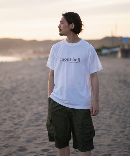 mont-bell（モンベル）の「mont-bell × B:MING by BEAMS / 別注 ロゴプリント Tシャツ（Tシャツ/カットソー・メンズ・チャコールグレー/ブラウン/ホワイト・SMALL/MEDIUM/X-LARGE/LARGE）」の8枚目の写真