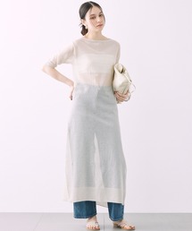 シアーニットロングワンピース