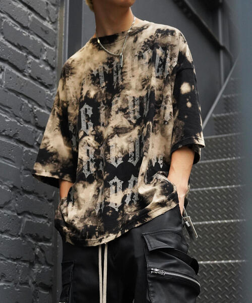 DANKE SCHON(ダンケシェーン)の「DankeSchon/ダンケシェーン/BLEACH LOGO S/S TEE/半袖Tシャツ(Tシャツ/カットソー・メンズ・ブラック/グレー・L/M)」の3枚目の写真