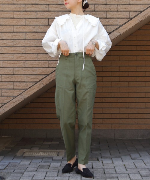 THE SHINZONE（ザ　シンゾーン）の「THE SHINZONE/シンゾーン　コットンガーゼブラウス　COTTON GAUZE BLOUSE　25SMSBL19（シャツ/ブラウス・レディース・ホワイト/ブラック・FREE）」の9枚目の写真