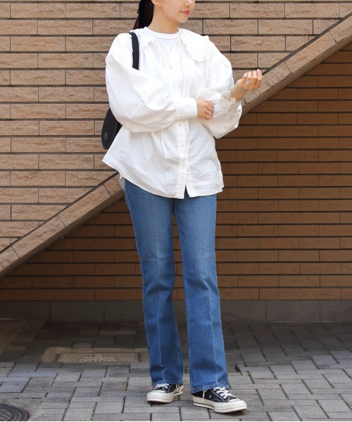 THE SHINZONE（ザ　シンゾーン）の「THE SHINZONE/シンゾーン　コットンガーゼブラウス　COTTON GAUZE BLOUSE　25SMSBL19（シャツ/ブラウス・レディース・ホワイト/ブラック・FREE）」の17枚目の写真