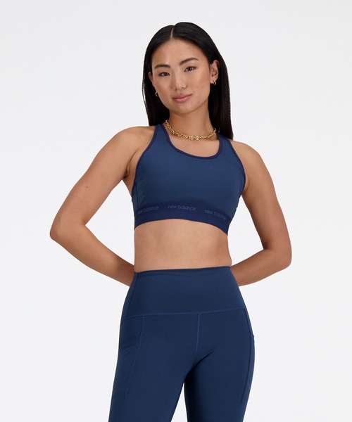 NEW BALANCE（ニューバランス）の「NB Sleek ミディアムサポートスポーツブラ（ブラジャー・レディース・ネイビー・SMALL/MEDIUM/LARGE/X-LARGE）」の6枚目の写真