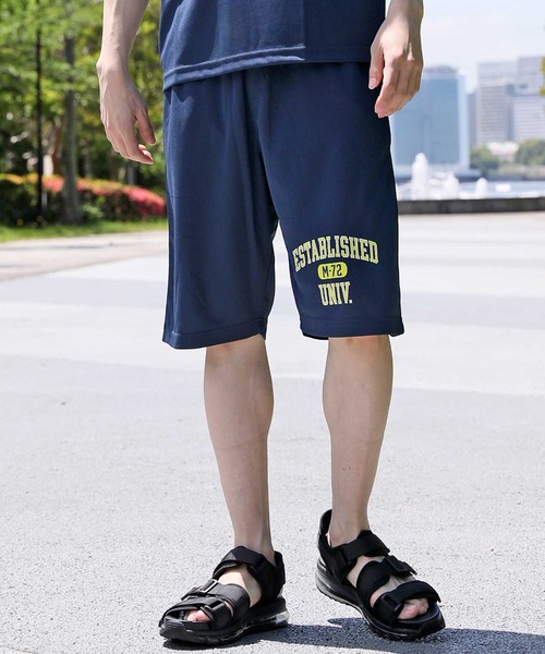 TopIsm(トップイズム)の「【2024】速乾ドライメッシュ加工 アメカジプリントショーツ(その他パンツ・メンズ・グレー系その他/ブラック×ホワイト/ブラック/ブラック系その他3/グレー/ブラック系その他7/ブルー系その他/ネイビー/ブラック系その他2/ワイン・M/LL/L)」の1枚目の写真