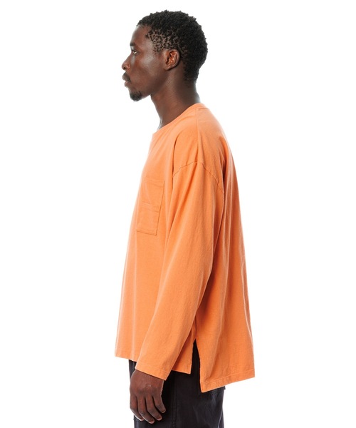セール】American Cotton W Pocket Slit L-S Tee / アメリカン