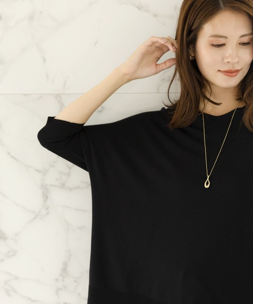 Elura（エルーラ）の「やっとタッチニットプルオーバー/133603（ニット/セーター・レディース・ブルー/ブラック/ライトベージュ・FREE）」の15枚目の写真