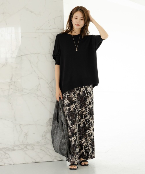 Elura（エルーラ）の「やっとタッチニットプルオーバー/133603（ニット/セーター・レディース・ブルー/ブラック/ライトベージュ・FREE）」の12枚目の写真