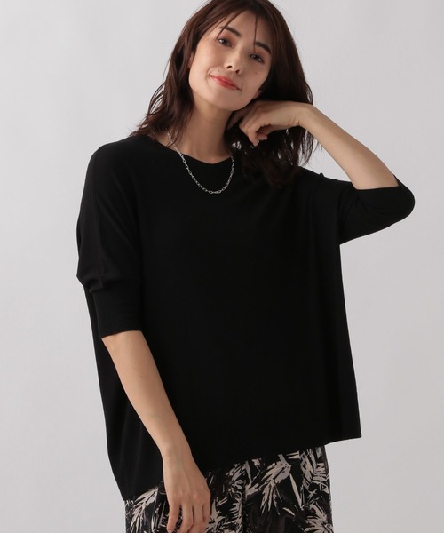 Elura（エルーラ）の「やっとタッチニットプルオーバー/133603（ニット/セーター・レディース・ブルー/ブラック/ライトベージュ・FREE）」の11枚目の写真