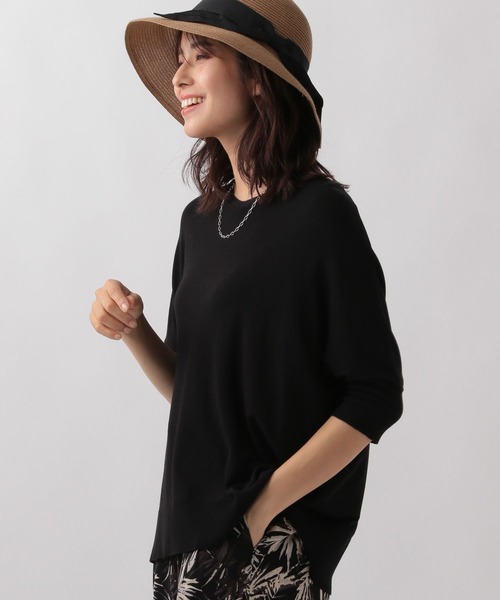 Elura（エルーラ）の「やっとタッチニットプルオーバー/133603（ニット/セーター・レディース・ブルー/ブラック/ライトベージュ・FREE）」の7枚目の写真