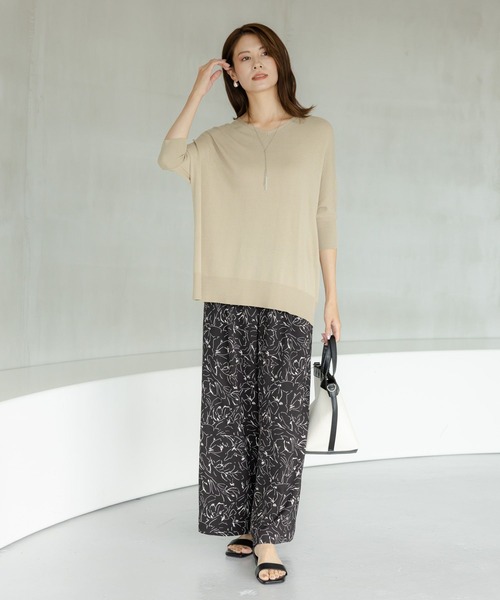 Elura（エルーラ）の「やっとタッチニットプルオーバー/133603（ニット/セーター・レディース・ブルー/ブラック/ライトベージュ・FREE）」の5枚目の写真