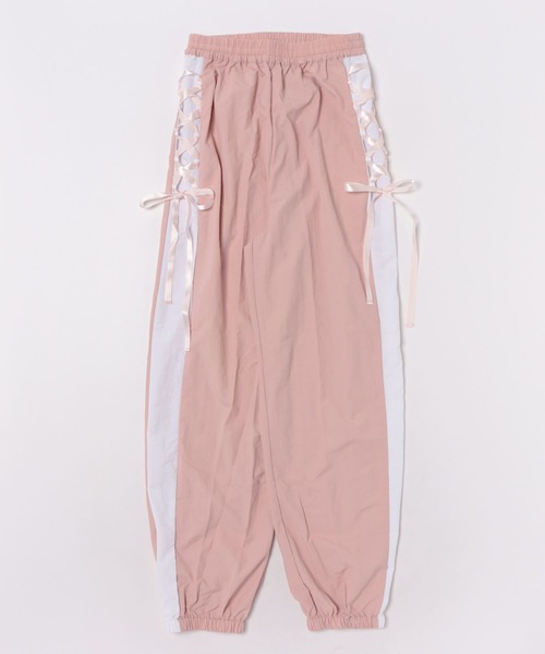 Ambre Neige（アンブルネージュ）の「ribbon side line pants / リボンサイドラインパンツ（その他パンツ・レディース・ブラック/アイボリー/ベビーピンク・FREE）」の4枚目の写真
