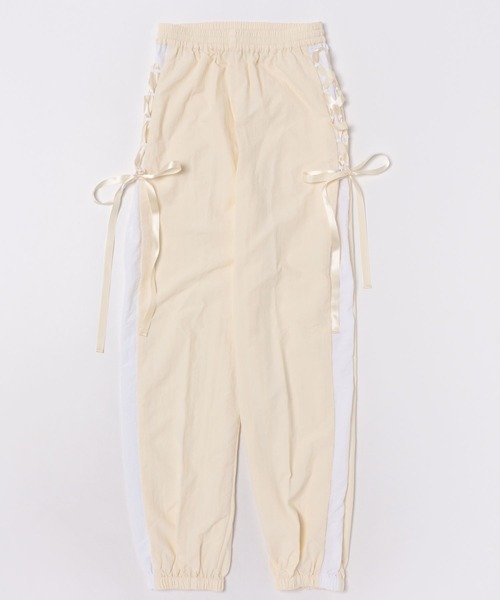 Ambre Neige（アンブルネージュ）の「ribbon side line pants / リボンサイドラインパンツ（その他パンツ・レディース・ブラック/アイボリー/ベビーピンク・FREE）」の5枚目の写真