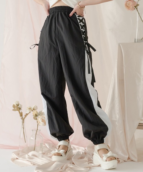 Ambre Neige（アンブルネージュ）の「ribbon side line pants / リボンサイドラインパンツ（その他パンツ・レディース・ブラック/アイボリー/ベビーピンク・FREE）」の20枚目の写真