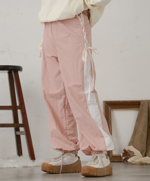 Ambre Neige（アンブルネージュ）の「ribbon side line pants / リボンサイドラインパンツ（その他パンツ・レディース・ブラック/アイボリー/ベビーピンク・FREE）」の21枚目の写真