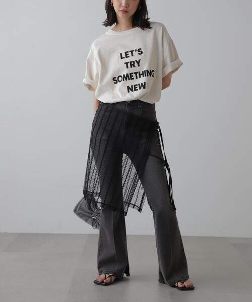 FREE'S MART（フリーズマート）の「レースラップスカート（スカート・レディース・ブラック/ホワイト・FREE）」の3枚目の写真