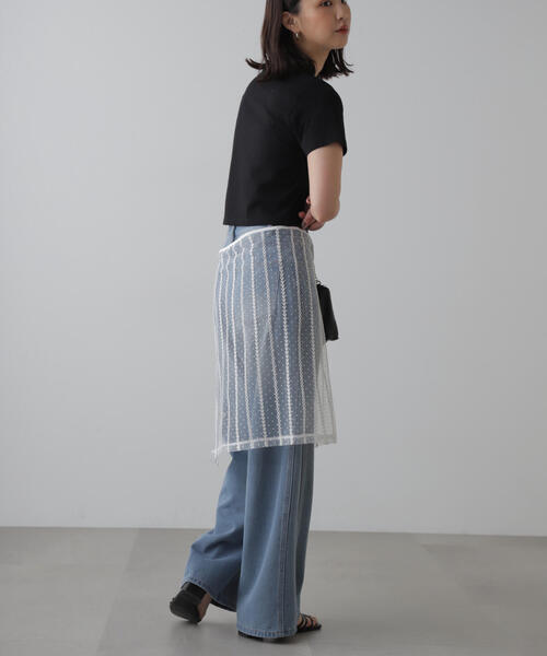 FREE'S MART（フリーズマート）の「レースラップスカート（スカート・レディース・ブラック/ホワイト・FREE）」の15枚目の写真