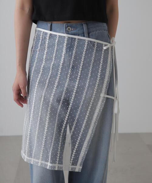 FREE'S MART（フリーズマート）の「レースラップスカート（スカート・レディース・ブラック/ホワイト・FREE）」の21枚目の写真