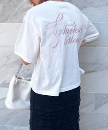 リボン刺しゅうTシャツ