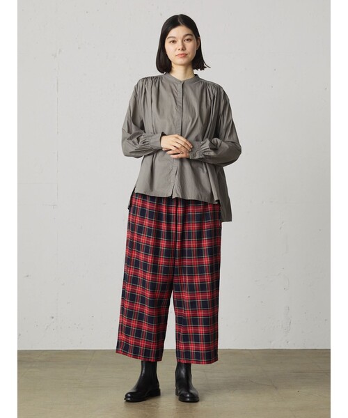 ブラウス シャツ MidiUmi ギャザーワイドシャツ レディース MidiUmi ブラウス シャツ ギャザーワイドシャツ レディース