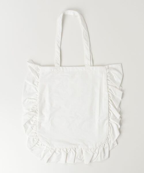 RUBY AND YOU（ルビーアンドユー）の「［select］フリルトートバッグ（トートバッグ・レディース・ホワイト/ブラック・FREE）」の3枚目の写真