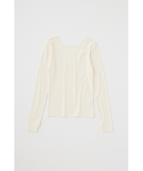 M_（エムアンダーバー）の「オーガニックコットン×リサイクルポリエステルチュールの2WAY長袖トップス（Tシャツ/カットソー・レディース・ブラック/ライトベージュ/グリーン・FREE）」の3枚目の写真