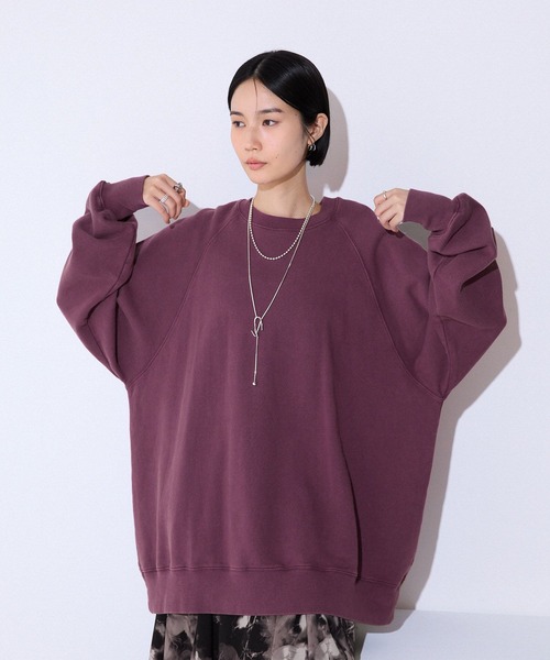 JEANASIS(ジーナシス)の「【WEB限定】ヴィンテージウラケBIGプルオーバー/150264(スウェット・レディース・ブラック系その他/ホワイト/ボルドー/ブラック/グレー系その他/ネイビー/ライトイエロー/アッシュグレー/ネイビー系/ブラウン系その他/グレイッシュベージュ/パープル/グリーン/オフホワイト/杢グレー/ライム/レッド・MEDIUM/LARGE/SMALL)」の20枚目の写真