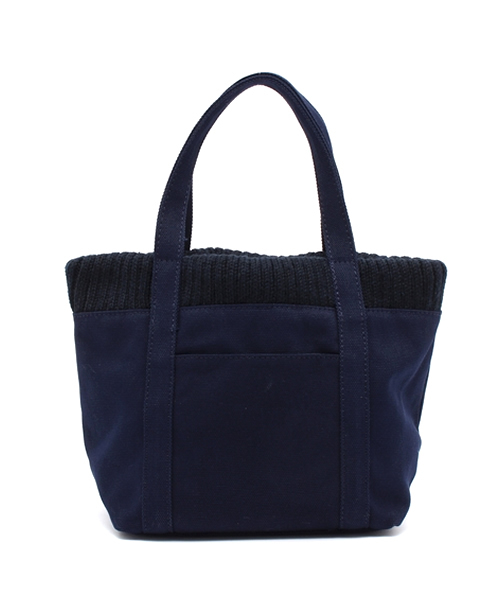 RAY CASSIN（レイカズン）の「【SEDA 12月号掲載】 リブキャンバスミニトート（トートバッグ・レディース・ネイビー/キナリ・FREE）」の2枚目の写真