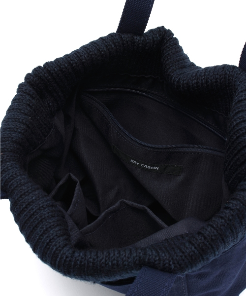 RAY CASSIN（レイカズン）の「【SEDA 12月号掲載】 リブキャンバスミニトート（トートバッグ・レディース・ネイビー/キナリ・FREE）」の7枚目の写真