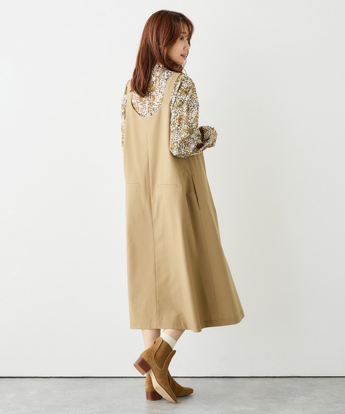 Petit Honfleur(プチオンフルール)の「Uネックジャンパースカート(ジャンパースカート・レディース・モカ/ブラック・9号/11号)」の15枚目の写真
