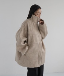 hellam（へラム）の「シャギースタンドカラーコート（ステンカラーコート）」