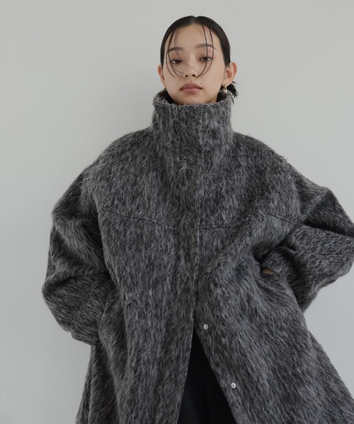 hellam（へラム）の「シャギースタンドカラーコート（ステン