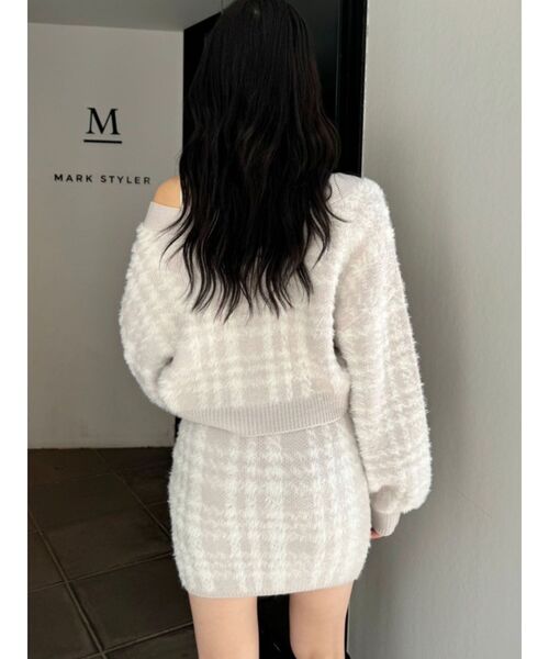 GYDA(ジェイダ)の「【SETUP着用可】シャギーCHECK PATTERN MIXニットトップス(ニット/セーター・レディース・ベージュ/アイボリー/ブラック・FREE)」の19枚目の写真