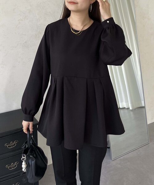 prose verse（プロズヴェール）の「【襟取り外し可能】2way白襟ペプラムブラウス（シャツ/ブラウス・レディース・ブラック・MEDIUM/LARGE）」の19枚目の写真