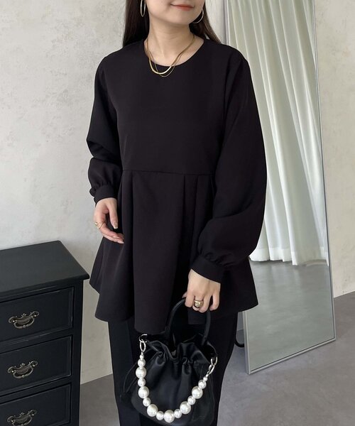 prose verse（プロズヴェール）の「【襟取り外し可能】2way白襟ペプラムブラウス（シャツ/ブラウス・レディース・ブラック・MEDIUM/LARGE）」の18枚目の写真