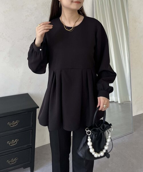 prose verse（プロズヴェール）の「【襟取り外し可能】2way白襟ペプラムブラウス（シャツ/ブラウス・レディース・ブラック・MEDIUM/LARGE）」の16枚目の写真