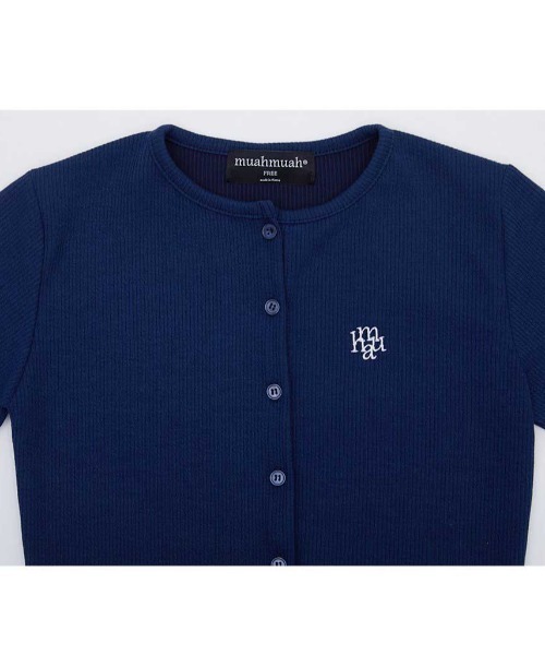 カーディガン A'GEM/9 × .kom「muah muah/ムーアムーア」SLIM FIT KNIT ZIPUP HALF CARDIGAN/スリ 86938619b_b_08_500.jpg