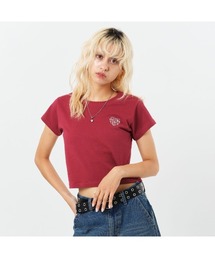 atmos pink Metalic Print Heart Logo T-shirt / アトモス ピンク メタリック プリント ハート ロゴ ティーシャツ