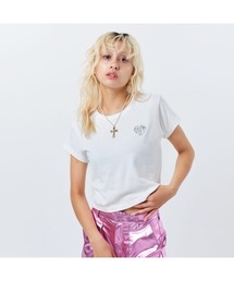 atmos pink | atmos pink Metalic Print Heart Logo T-shirt / アトモス ピンク メタリック プリント ハート ロゴ ティーシャツ(Tシャツ/カットソー)
