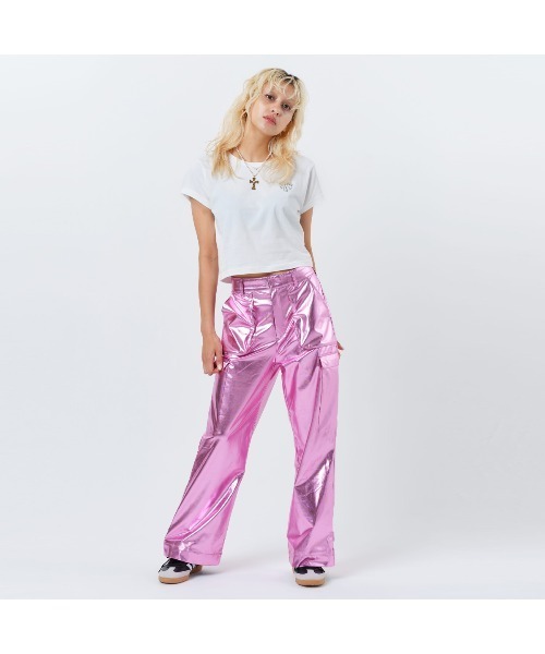 atmos pink(アトモスピンク)の「atmos pink Metalic Print Heart Logo T-shirt / アトモス ピンク メタリック プリント ハート ロゴ ティーシャツ(Tシャツ/カットソー・レディース・ブラック/ホワイト/バーガンディー・M/S)」の12枚目の写真
