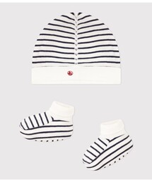 PETIT BATEAU（プチバトー）の「ベビーキャップ＆ブーティセット（キャップ）」