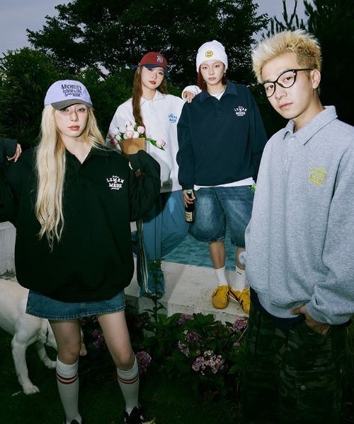 【セール】【Lemanism】胸ワンポイント刺繍 ヘビーウェイト 長袖 ポロシャツ（スウェット）｜Good Riddance（グッドリダンス）